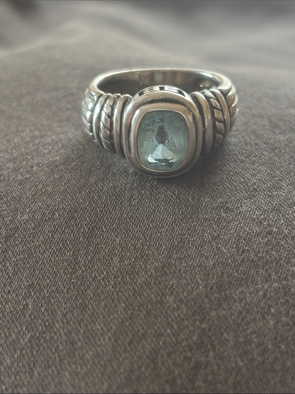 Judith Ripka stone and sterling ring size 6